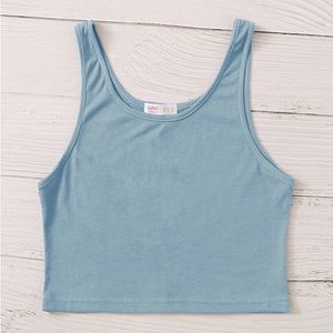 Blue Romwe Crop Tank Top 🩵🎽